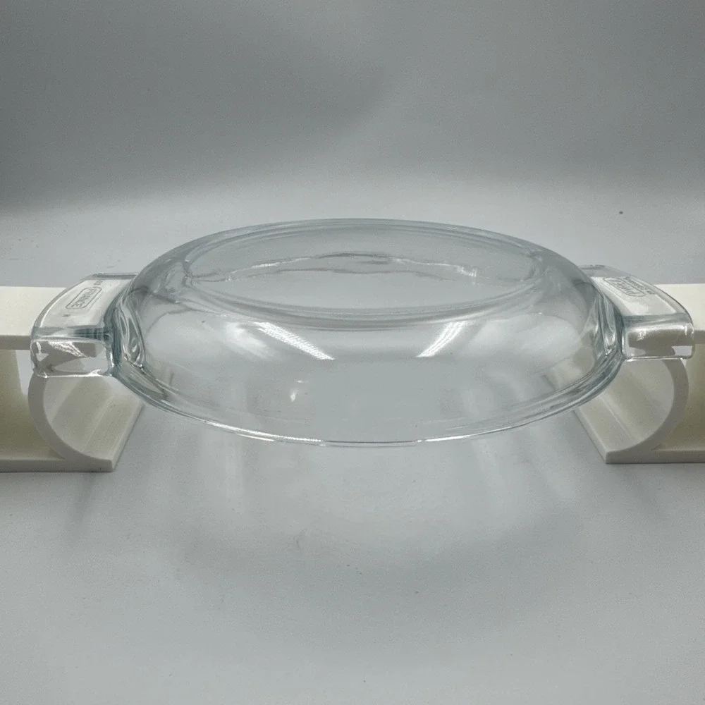 Vintage PYREX de Corning France‎ 453H  Clear Glass Lid for 1 qt Casserole Dish